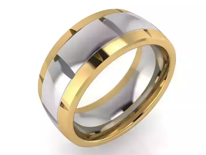 Round diamond signet ring 3286 3D print model 