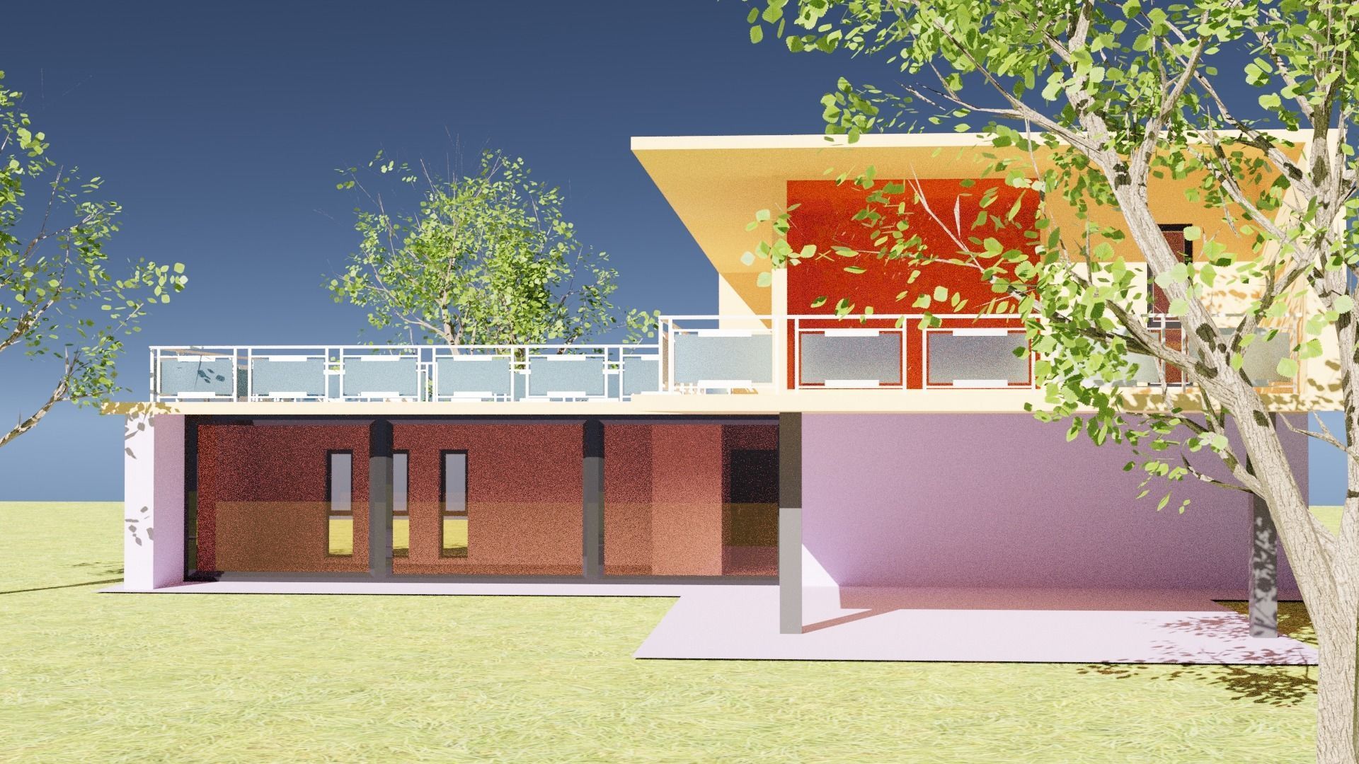 3D Model - Criss Cross House -Exterior only 3D model_6