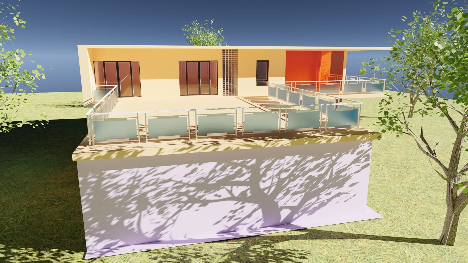 3D Model - Criss Cross House -Exterior only 3D model_3