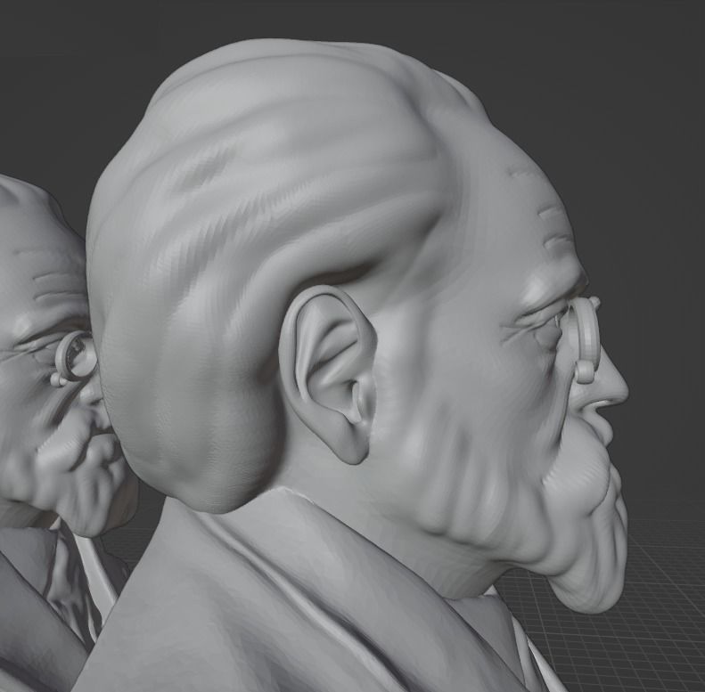Emile Zola 3D print model_11