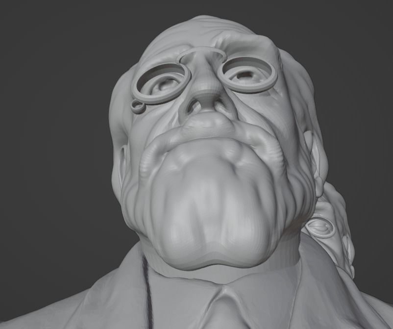 Emile Zola 3D print model_10