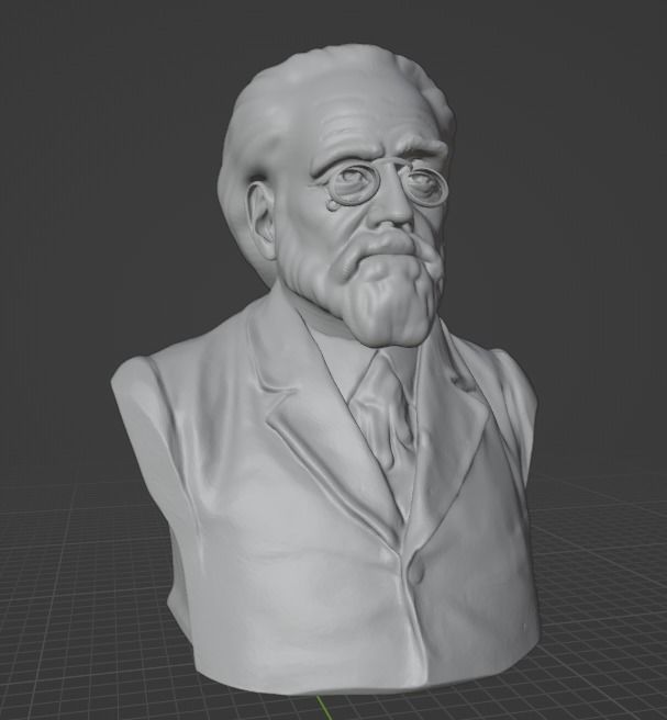 Emile Zola 3D print model_17