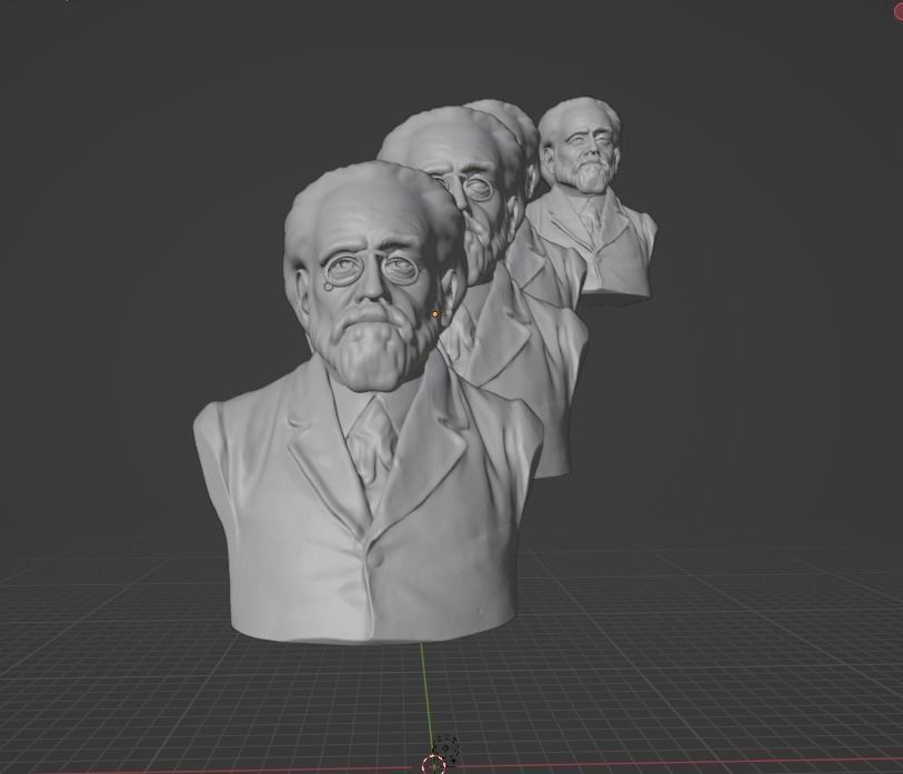 Emile Zola 3D print model_1