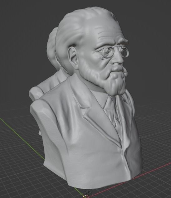 Emile Zola 3D print model_18