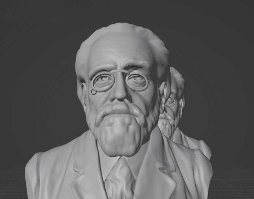 Emile Zola 3D print model_7