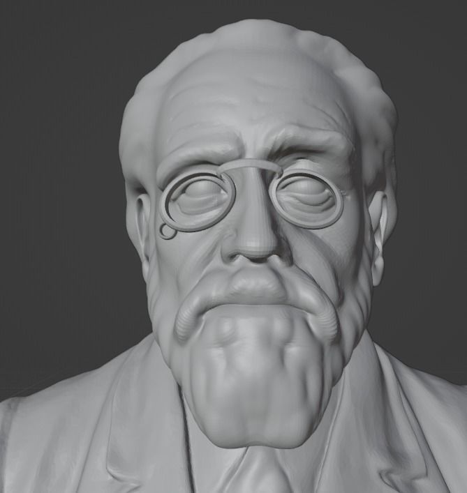 Emile Zola 3D print model_12