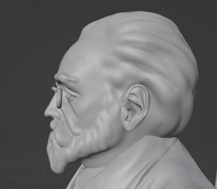 Emile Zola 3D print model_9