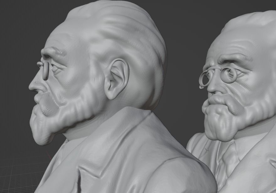 Emile Zola 3D print model_8