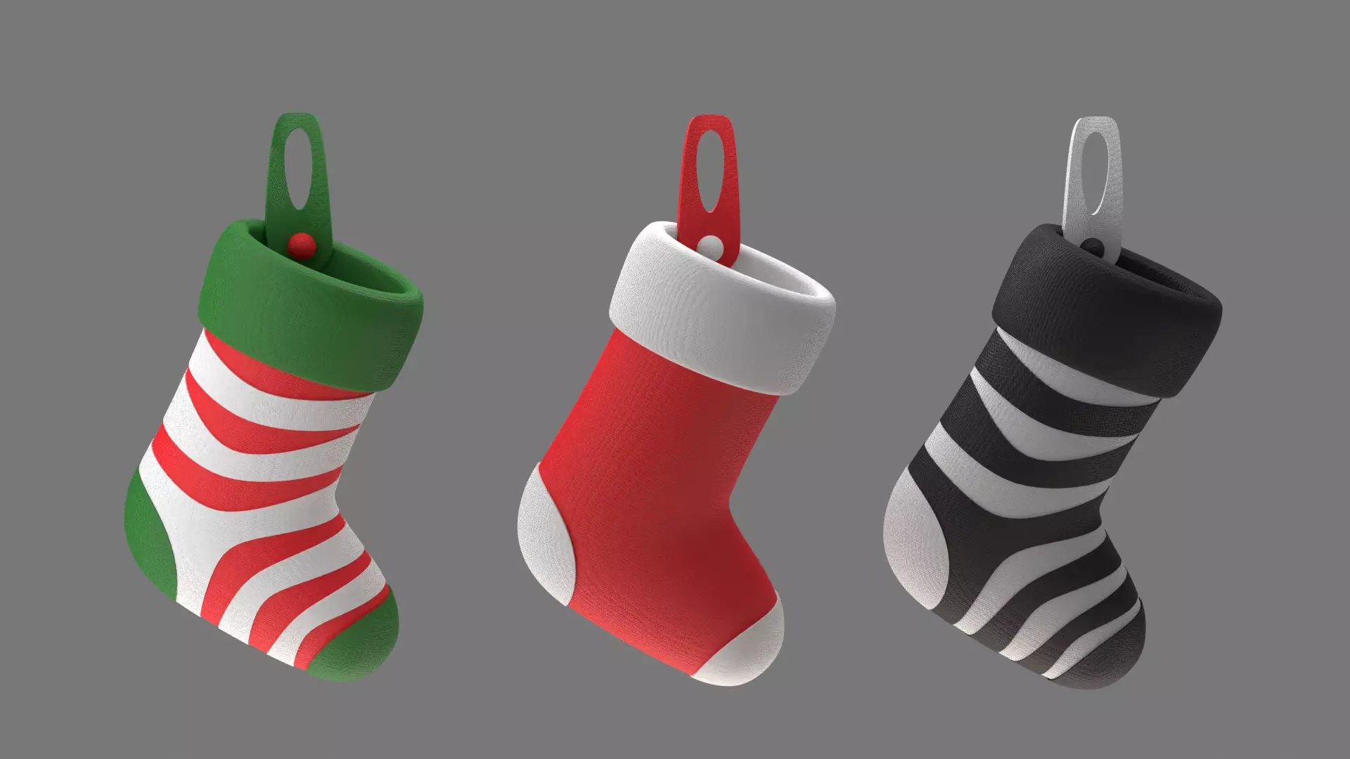 XMas Socks - Christmas Stockings Free 3D model_0