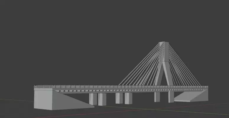 Warsaw Bridge 3D model