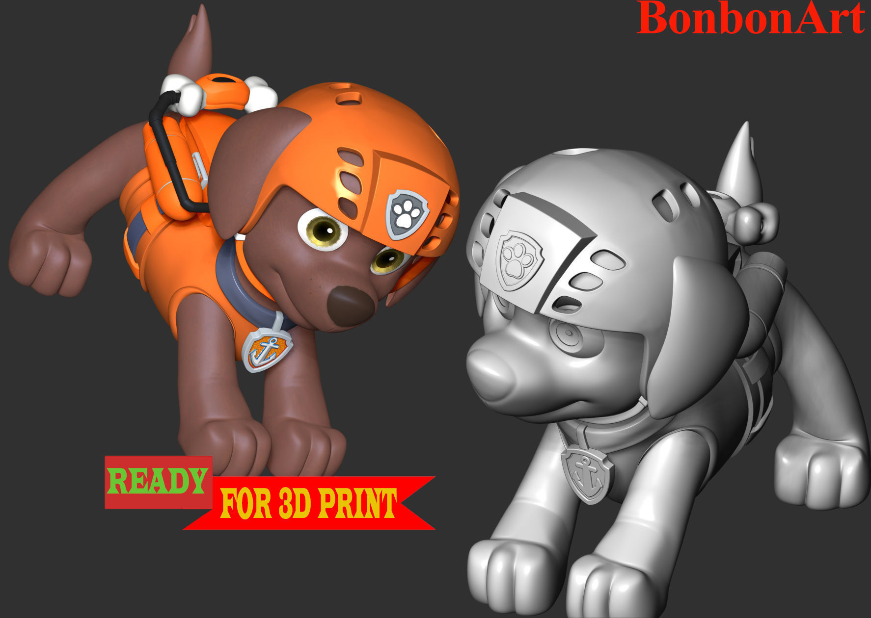 Zuma- Paw Patrol 3D print model_3