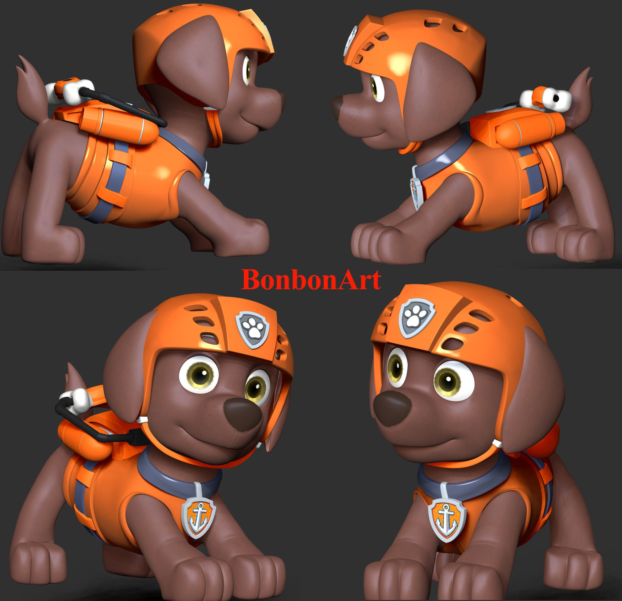 Zuma- Paw Patrol 3D print model_2