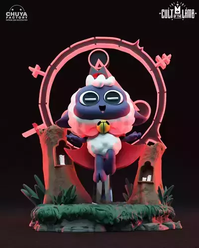 Lambert figurine of sheep in circle