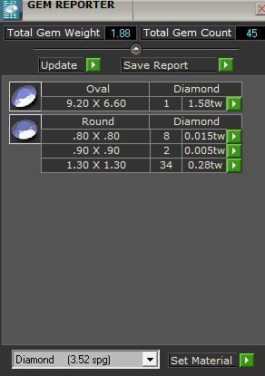 Oval blue stone ring 3298 3D print model 3D print model_8