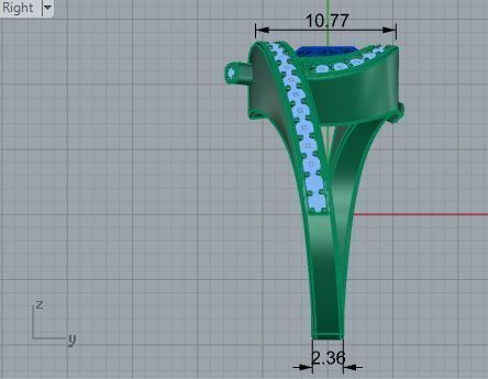 Oval blue stone ring 3298 3D print model 3D print model_6