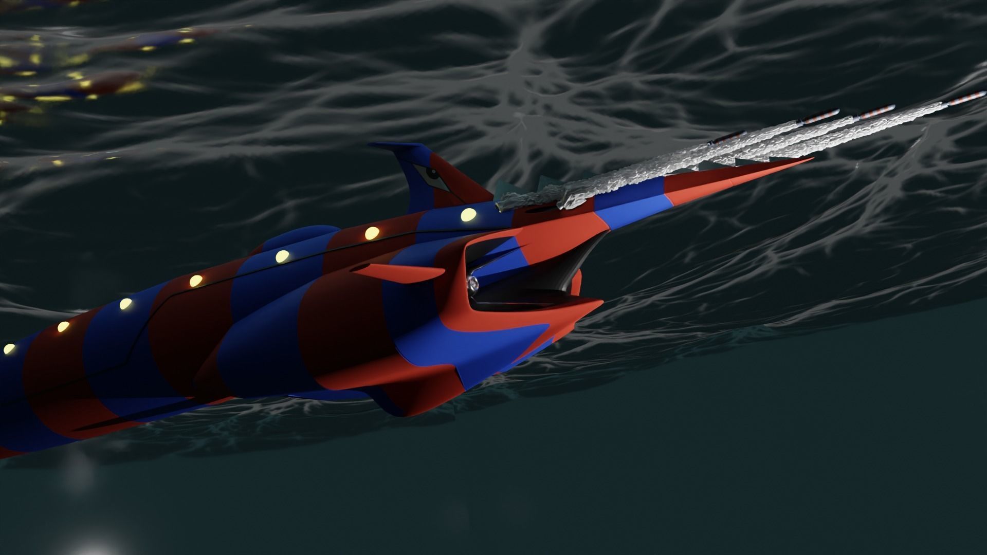 SECRET OF BLUEWATER-SKYSHIP GARFISH I GARFISH II 3D print model_11