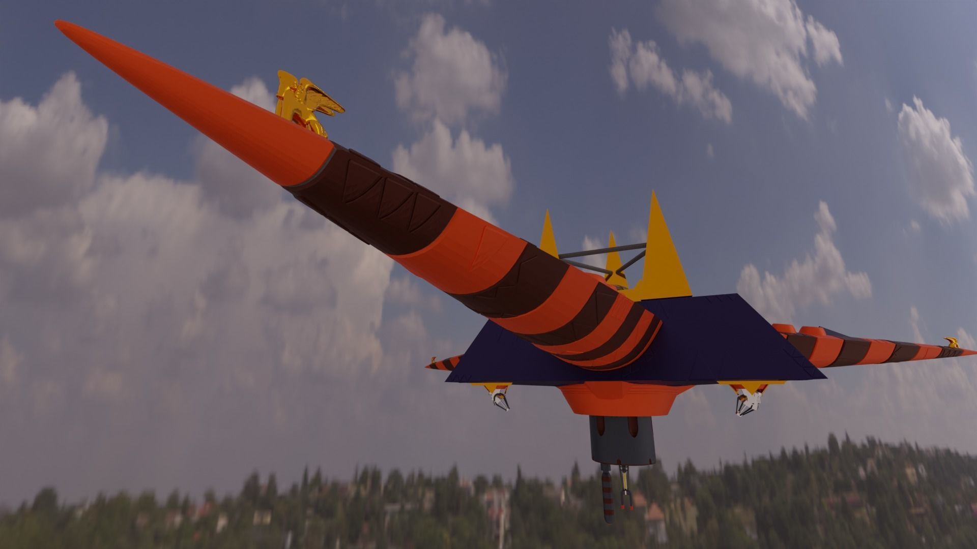 SECRET OF BLUEWATER-SKYSHIP GARFISH I GARFISH II 3D print model_1