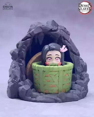 Nezuko doll in cave