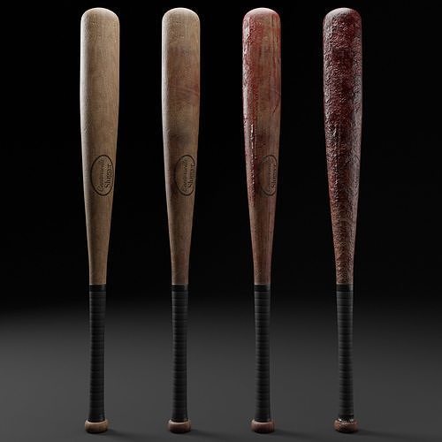 3D model Baseball Bat Game Ready VR / AR / lowpoly CGTrader