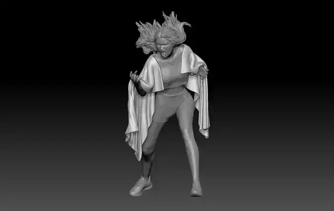 GIRLS FLAG WOLD CUP QATAR 2 3D print model