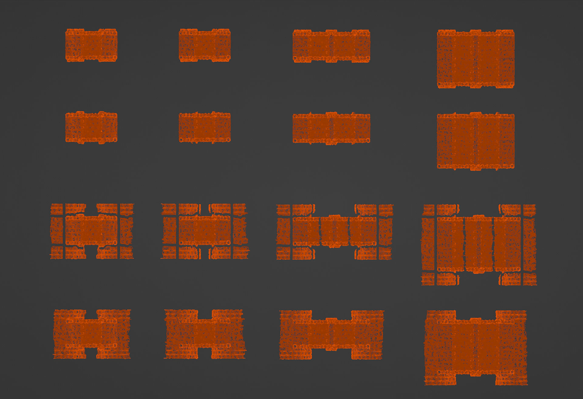 Stone medieval bridge collection 3D print model_5