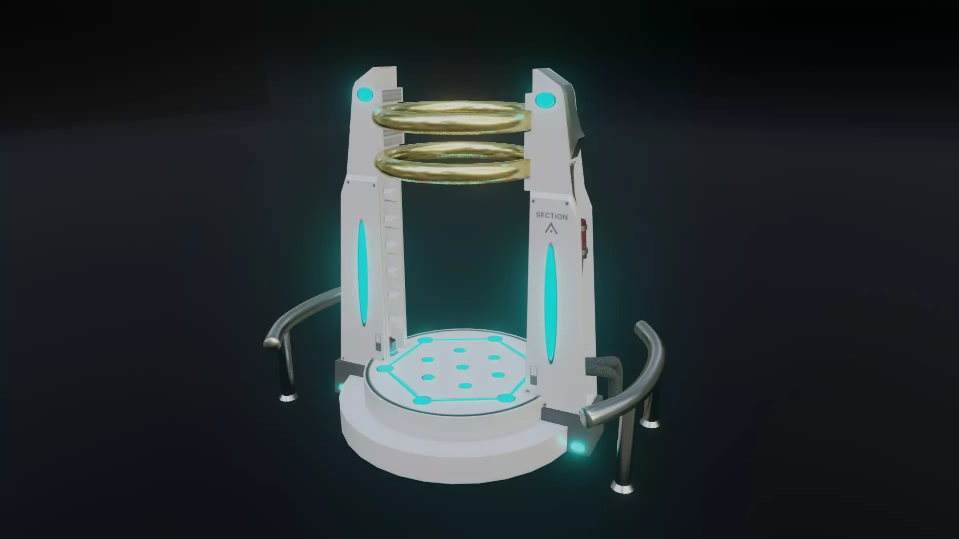 Portal Gate Low-poly 3D model_0