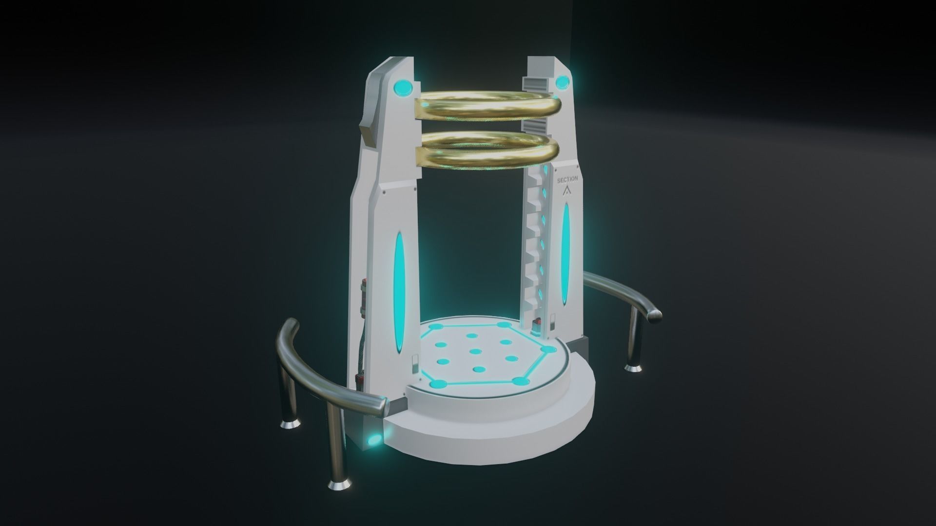 Portal Gate Low-poly 3D model_3