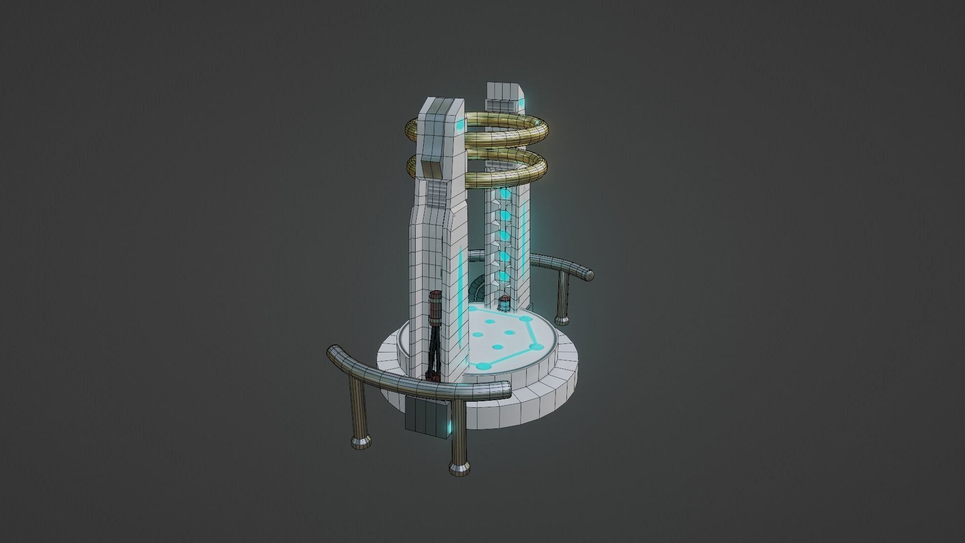 Portal Gate Low-poly 3D model_14