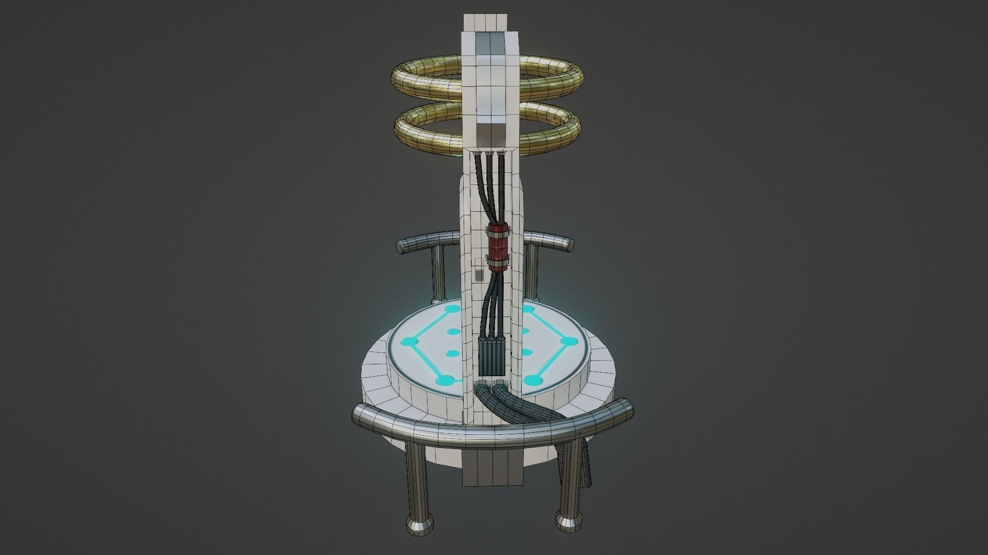 Portal Gate Low-poly 3D model_13