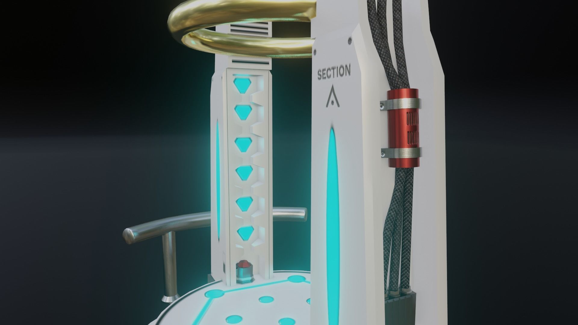 Portal Gate Low-poly 3D model_9