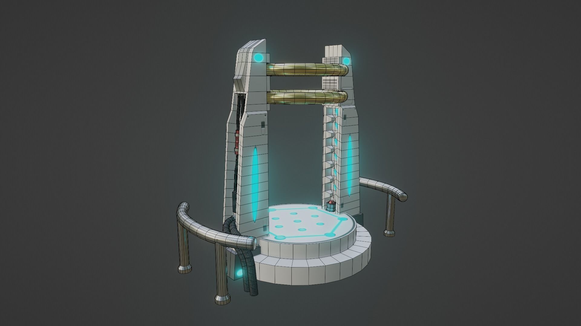 Portal Gate Low-poly 3D model_12