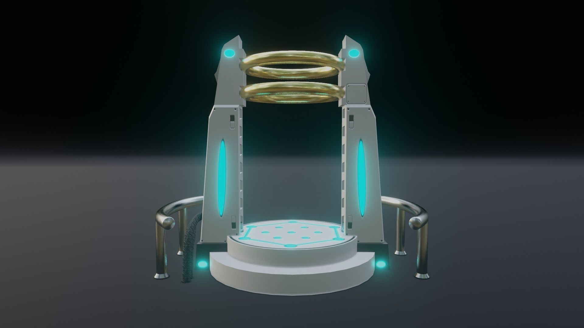 Portal Gate Low-poly 3D model_2