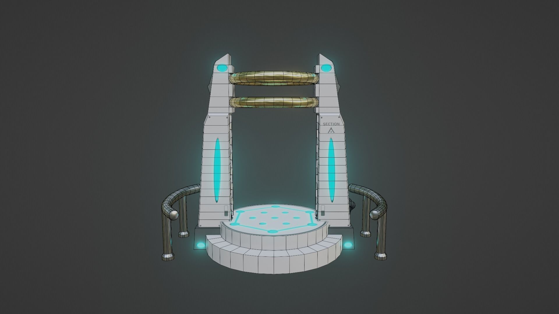 Portal Gate Low-poly 3D model_11