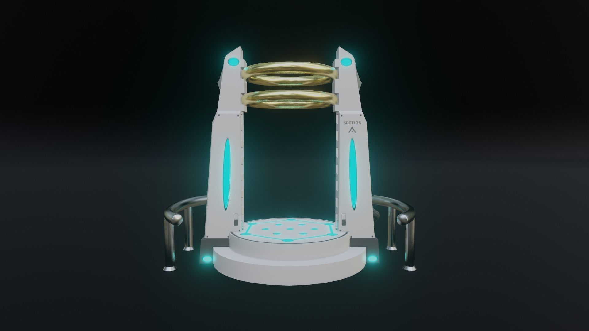 Portal Gate Low-poly 3D model_1