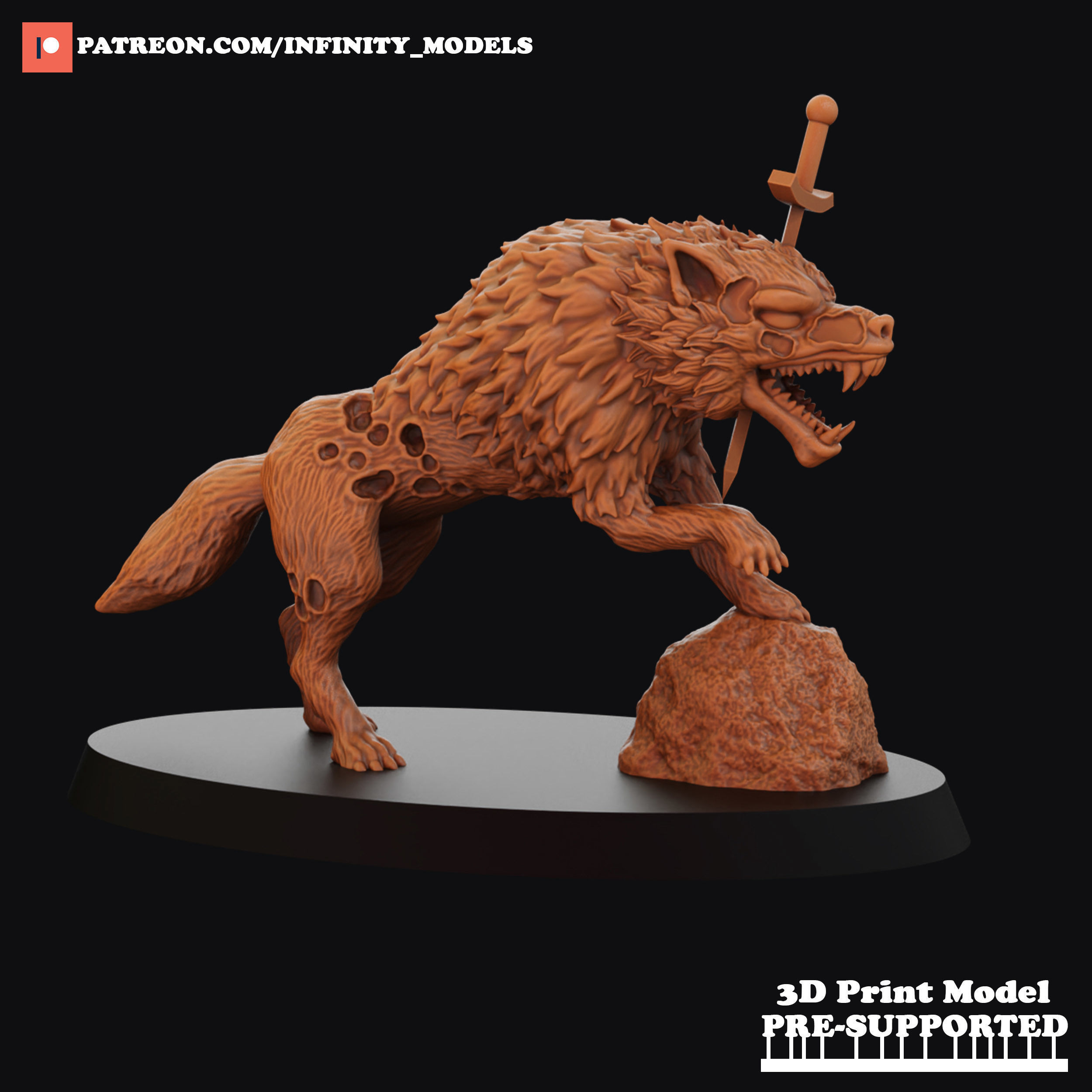 Dire Wolves 3D print model_1