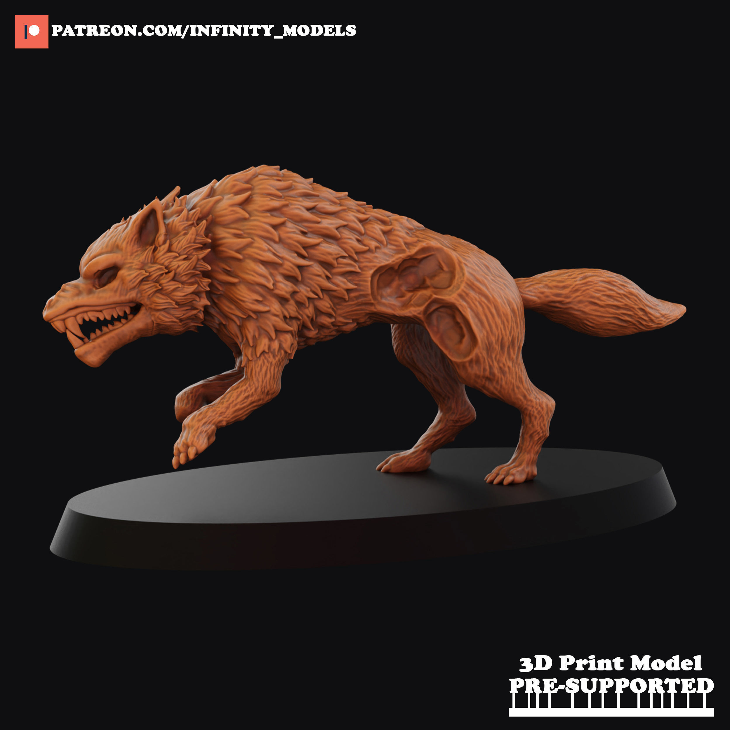 Dire Wolves 3D print model_3