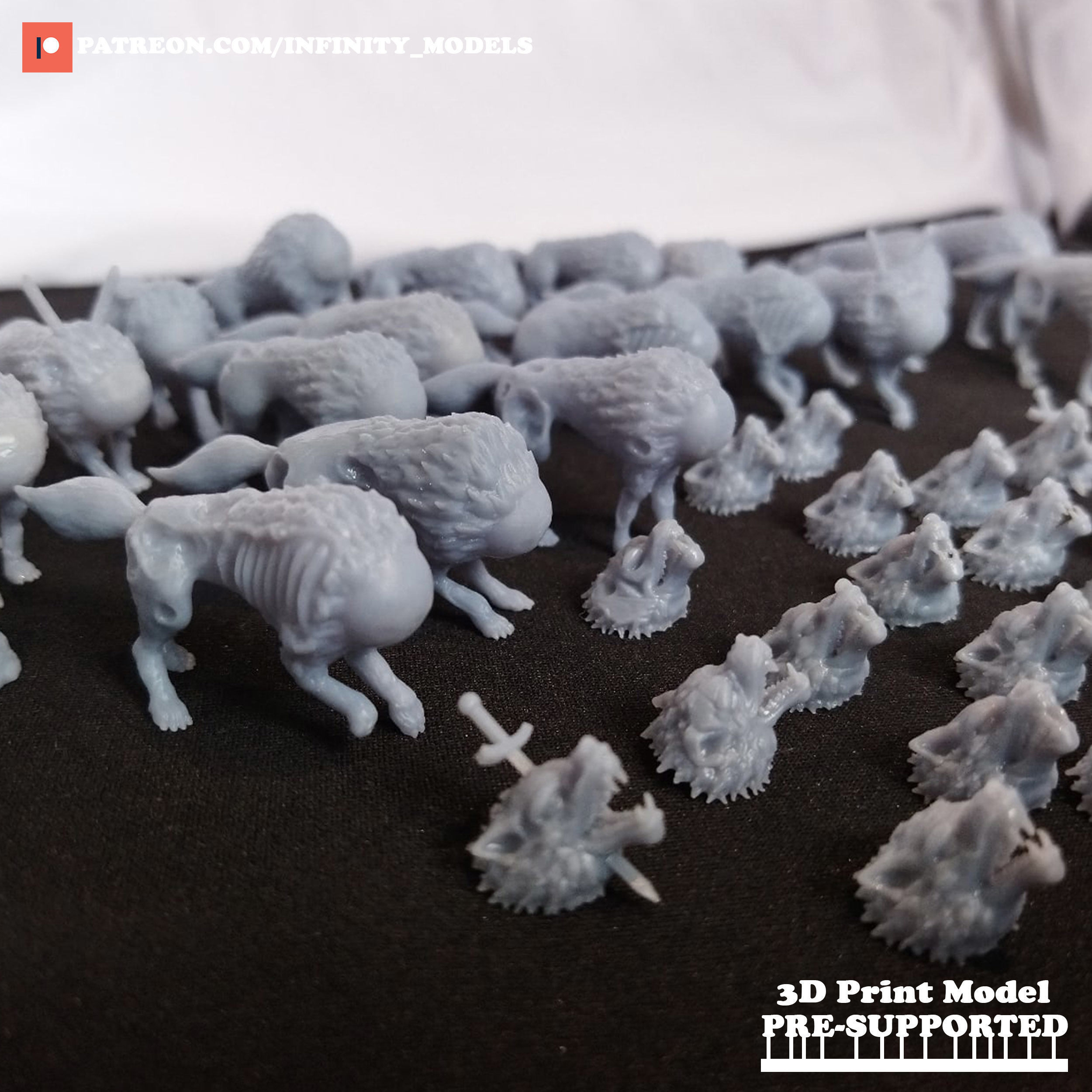 Dire Wolves 3D print model_16