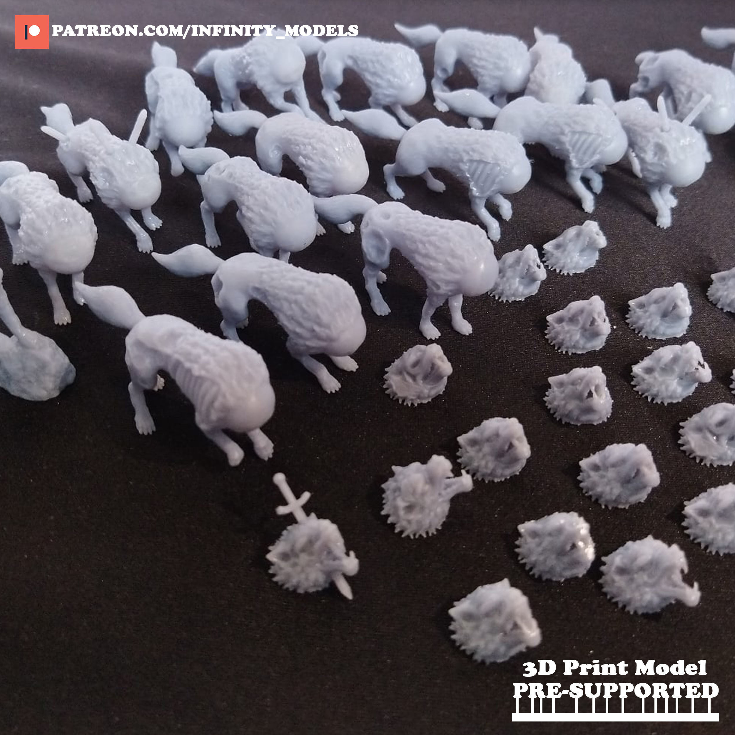 Dire Wolves 3D print model_15