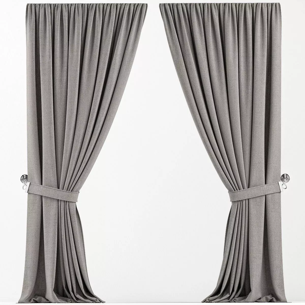 Curtains pair of 3D model_0