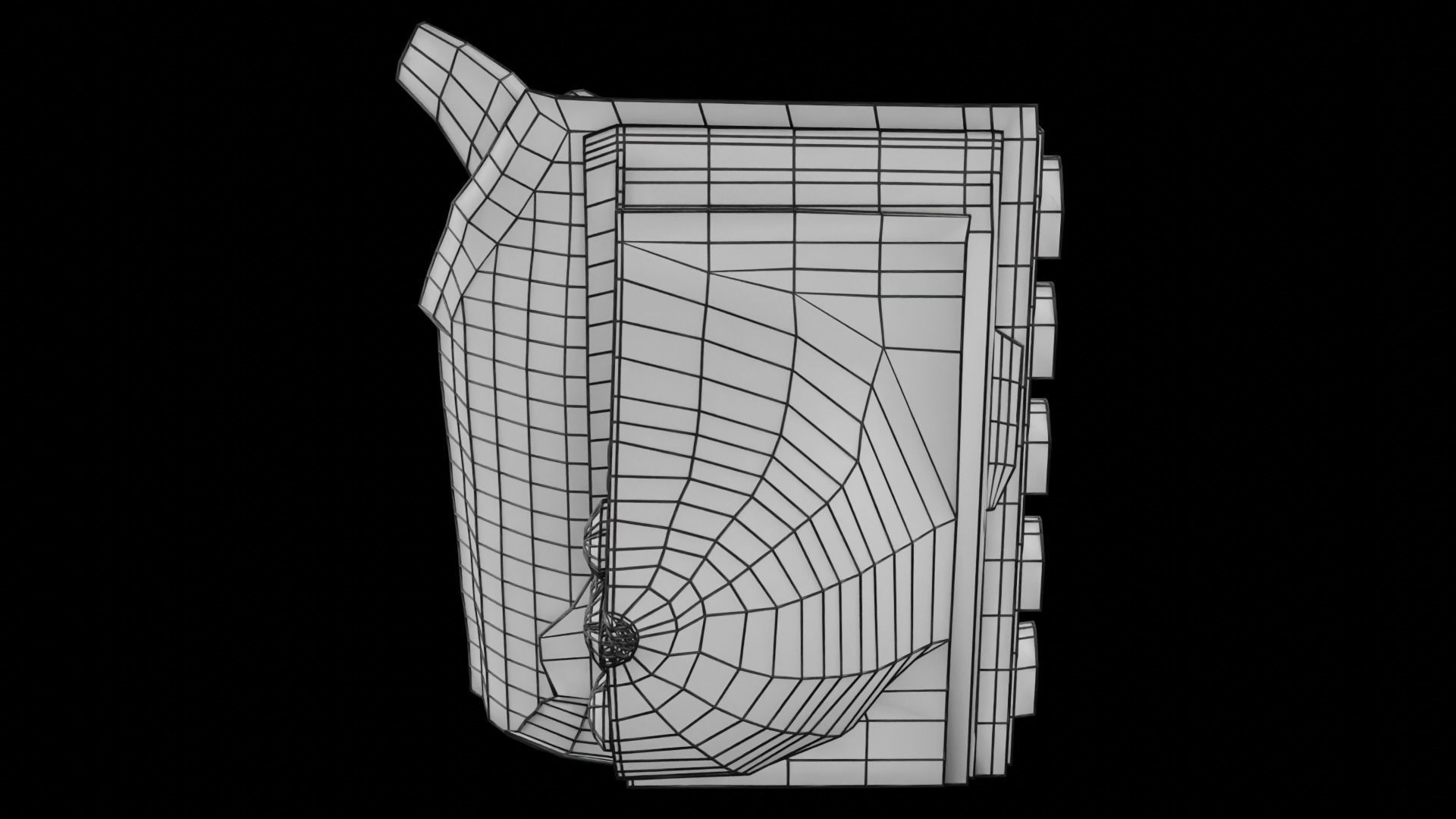 Breast anatomy histology detailed labelled precise to scale 3D model_33