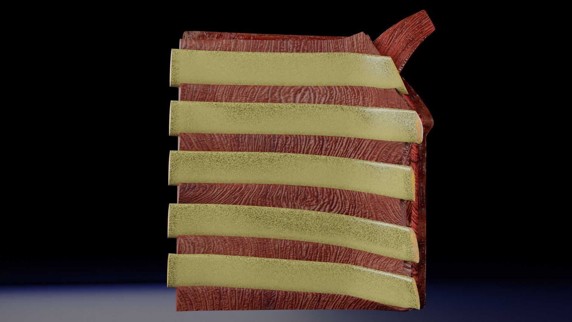 Breast anatomy histology detailed labelled precise to scale 3D model_9