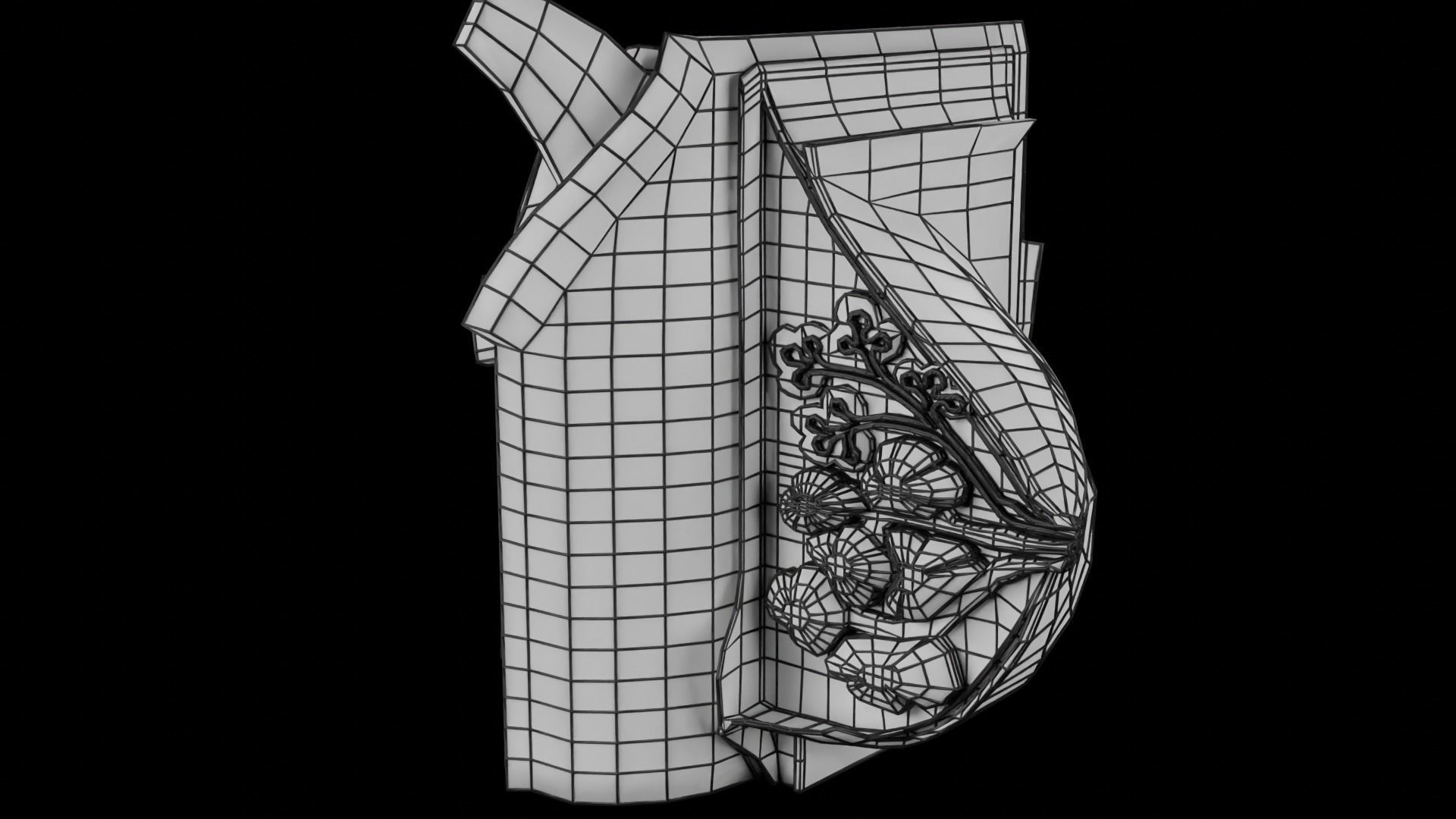 Breast anatomy histology detailed labelled precise to scale 3D model_35