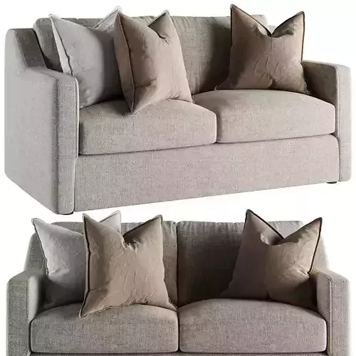 Crate  Barrel Notch Apartment Sofa 3D model