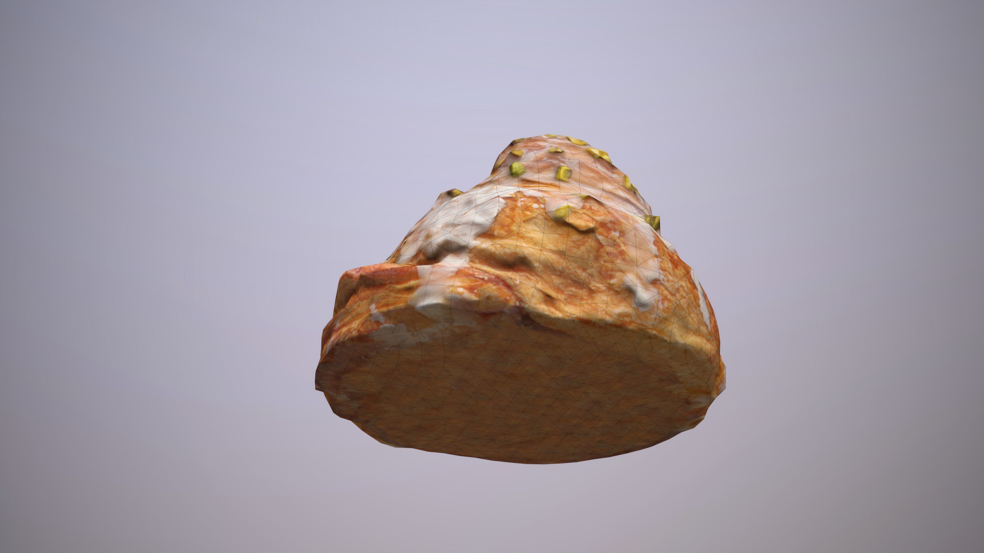 Croissant Pistachio Cake Low-poly 3D model_5