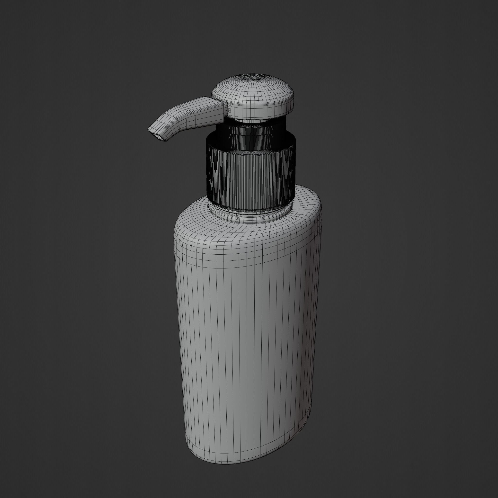 Soap foam bottle white Low-poly 3D model_6