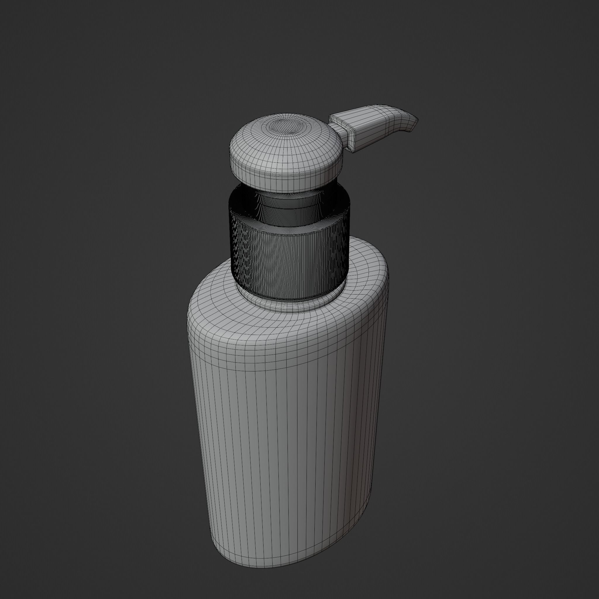 Soap foam bottle white Low-poly 3D model_7
