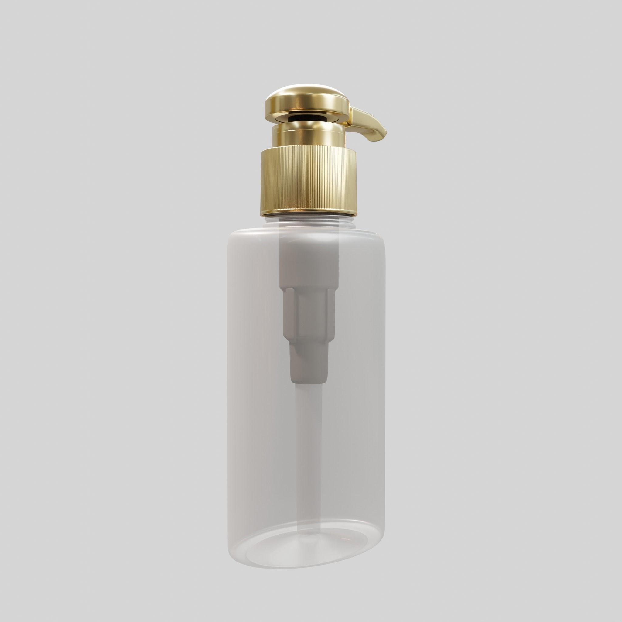 Soap foam bottle white Low-poly 3D model_3