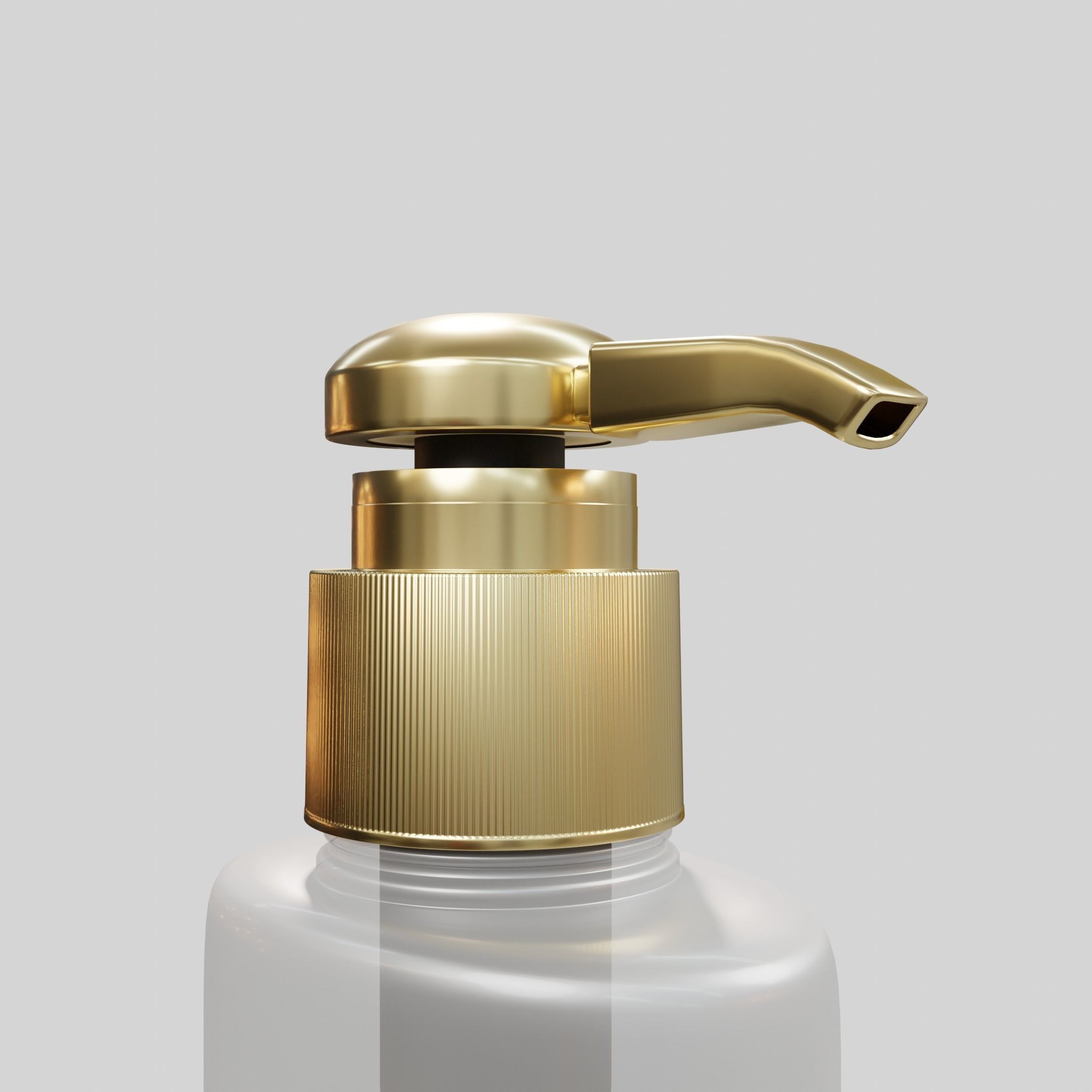 Soap foam bottle white Low-poly 3D model_4
