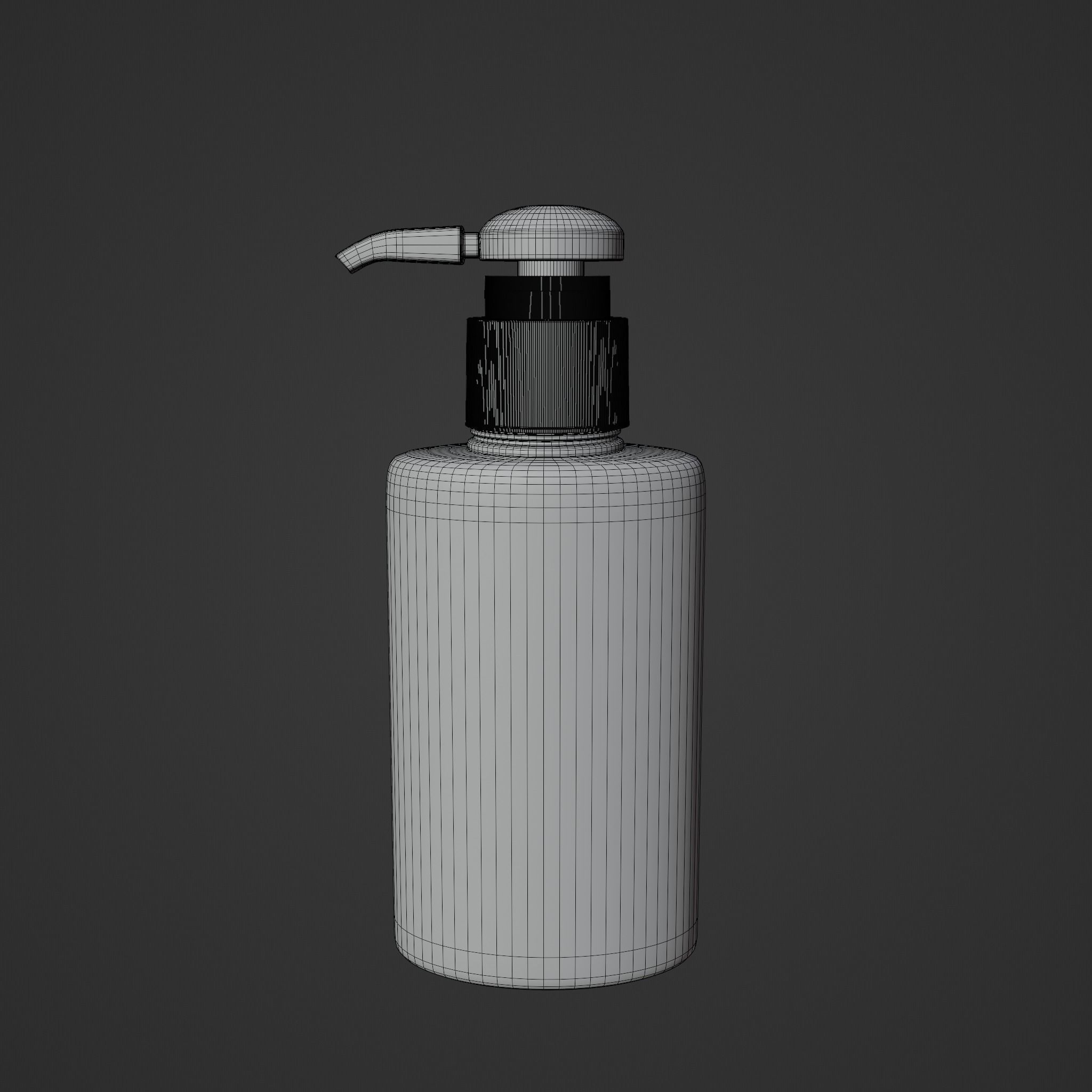 Soap foam bottle white Low-poly 3D model_5