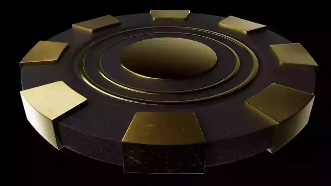 Poker Chip Black and Gold